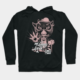 mr.Lenny Loves You / pink_black Hoodie